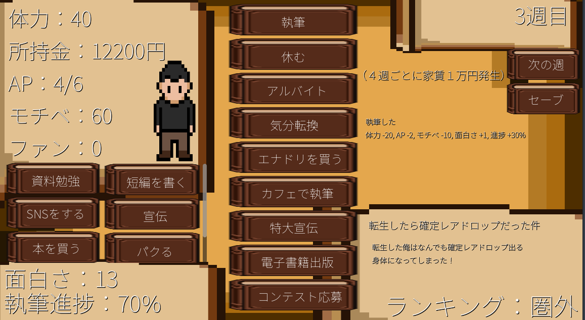 web小説家シミュレーター